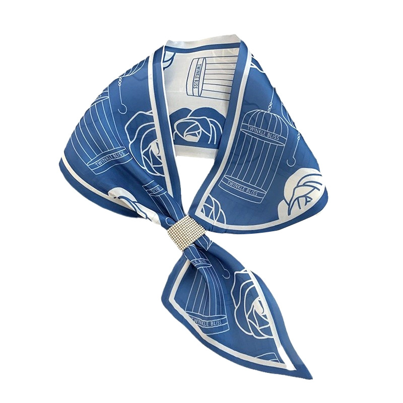 Bufandas de seda larga damas coreanas nuevas bufandas delgadas de cabello correa de cabello temperamento bufandas de seda al por mayor