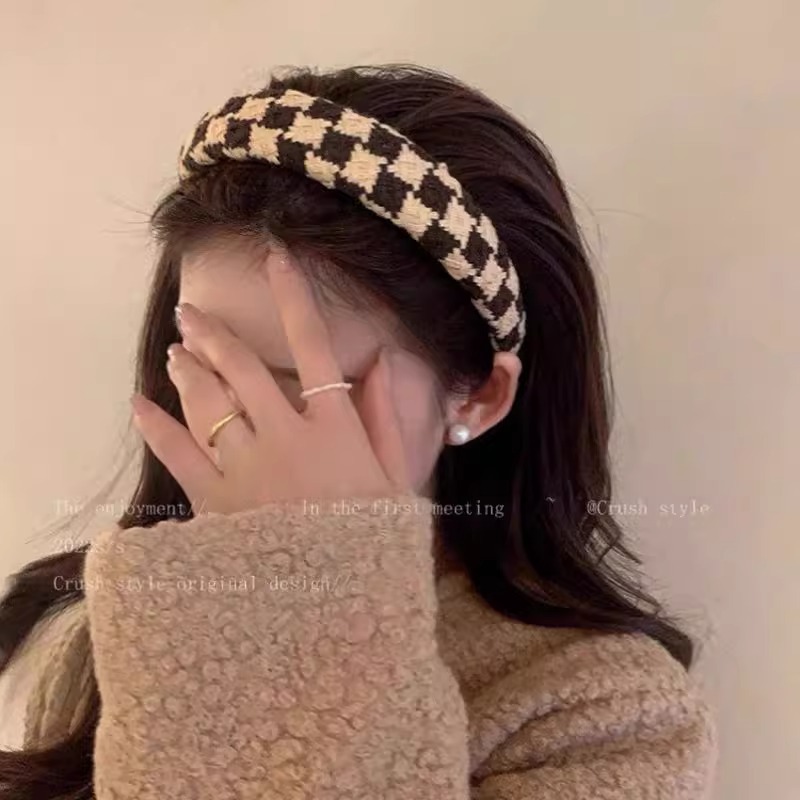 Otoño y invierno cráneo alto lavado facial banda de cabello para mujeres 2025 red nuevo paquete de cabello de alta calidad esponja banda de cabello tarjeta de cabello tocado