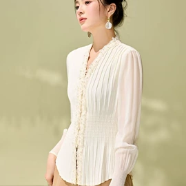 蕾丝衫雪纺衫;半身裙;女式衬衫