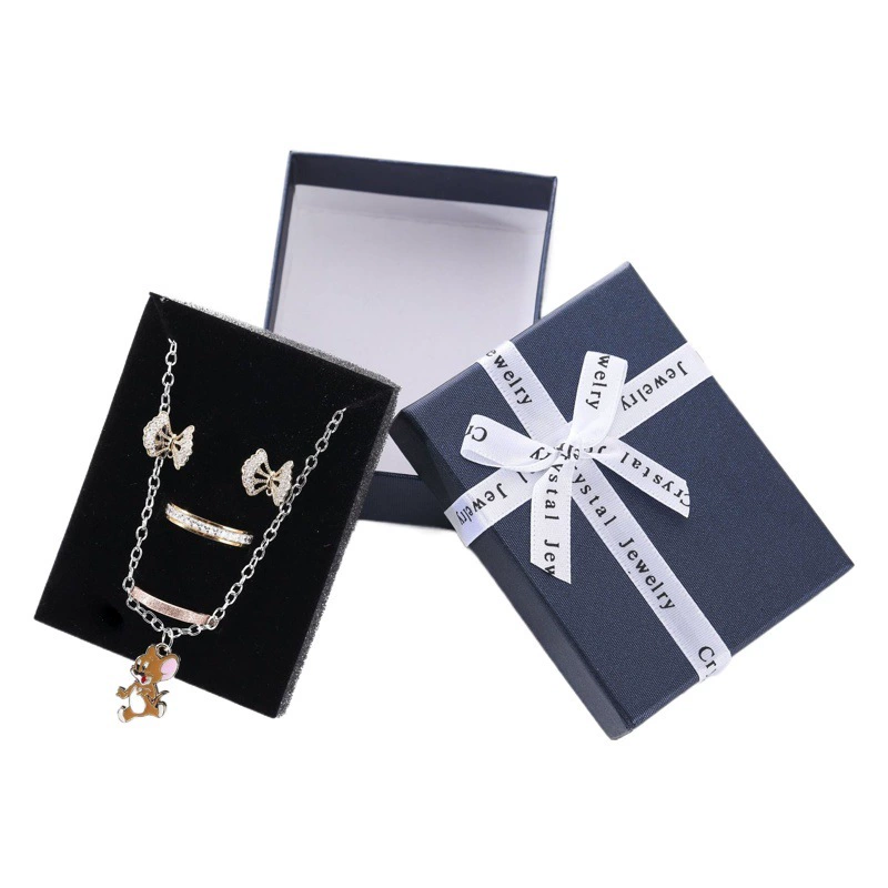 День Святого Валентина небо и земля обложка подарочная коробка ювелирных изделий на кольцо с буквами связки упаковочная коробка ожерелье браслет серьги подарочная коробка