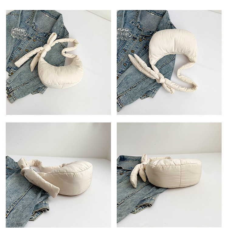 165g Weight Polyester Cotton Lining Material Sewing Thread Fashion Element Zipper Closure Type Single Shoulder Strap Strap Type Crossbody Bag Bags Type Daily, Street Occasion Nylon Material Solid Color Pattern All Seasons Season Women's Gender Basic, Classic Style Style Dumpling Shape Shape Medium Size Women's Medium Nylon Solid Color Basic Classic Style Sewing Thread Dumpling Shape Zipper Crossbody Bag 2