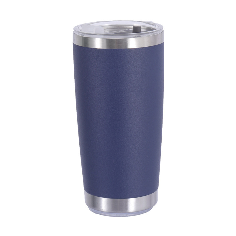 Vaso térmico de acero inoxidable 20oz con tapa, doble capa, ideal para cerveza o café, diseño minimalista
