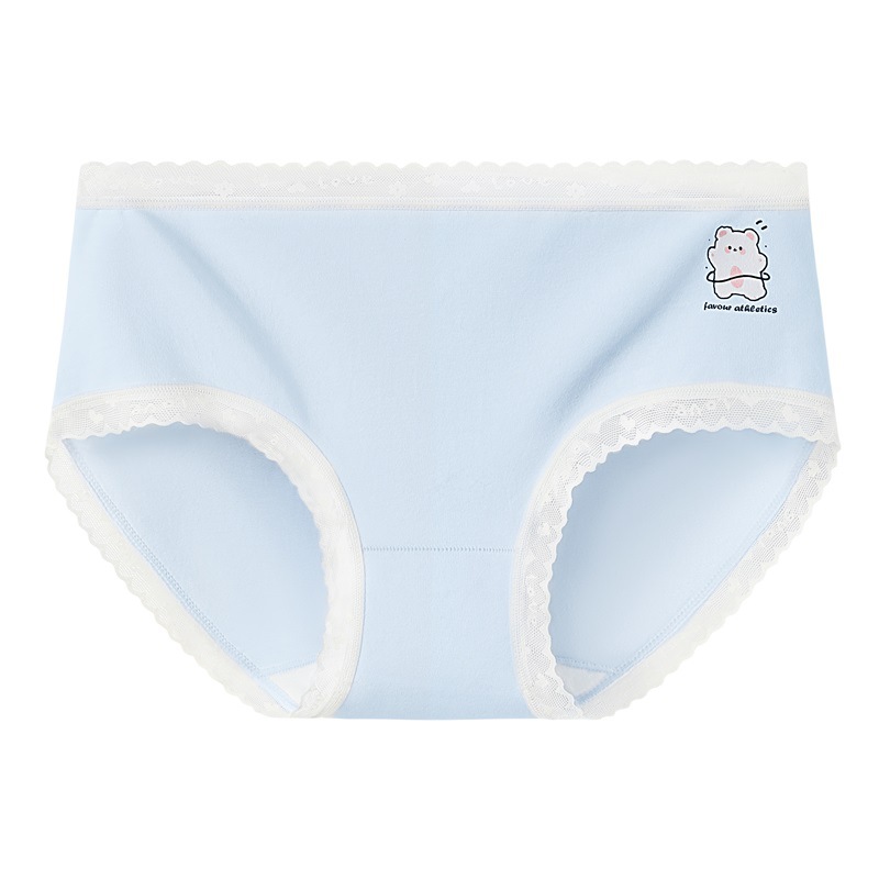 Ropa interior de mujer de algodón puro 7A entrepierna transpirable antibacteriana niña cintura media cómoda primavera y verano pantalones cortos triangulares cabeza sin costuras mujeres