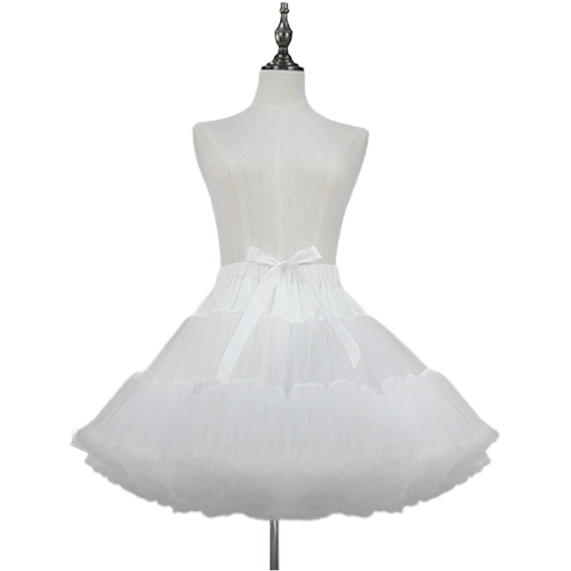 Юбка Лолита бескостная пряжа поддержка белые облака хлопок поддержка Радуга пердеж насилие пышная Внутренняя юбка