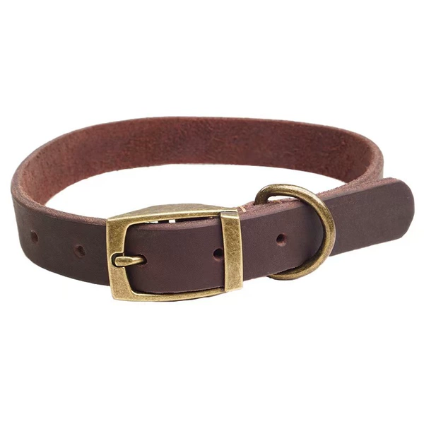 Brown (first layer of cowhide) - S width 1.0, neck circumference 18-22CM [recommended 5-8 pounds]