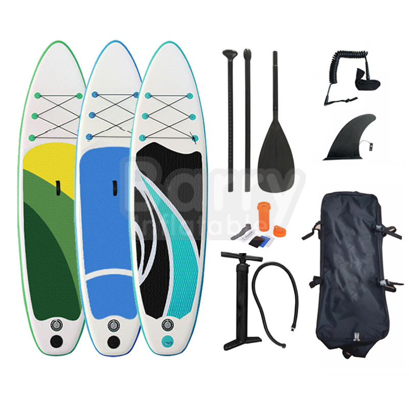跨境现货SUP浆板 水上瑜伽桨板便携站立式划水板批发 充气冲浪板