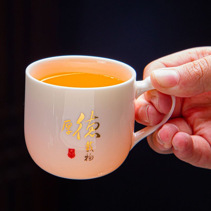 羊脂翡翠磁器火傷防止セラミック家庭用白磁カンフー茶カップ 6 パックティーカップティーセットマスターカップ|undefined