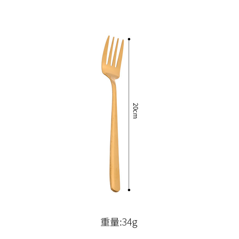 한국식 포크 (무광 골드)