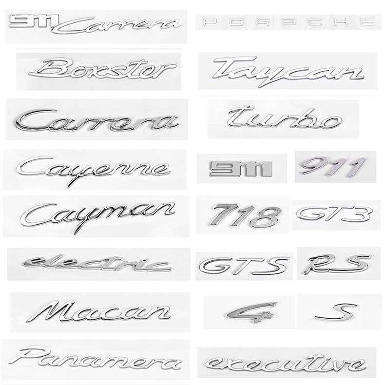 Suitable for Porsche 911, both old and new models, Carrera emblem, turbo rear badge, S lettering sticker, for modification