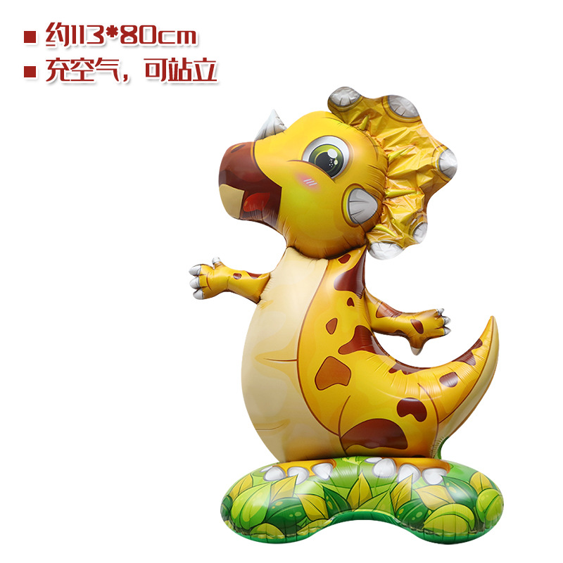 Decoración de ventana fiesta foto globo de gran tamaño 4D tridimensional de pie dinosaurio cocodrilo selva animal globo de dibujos animados