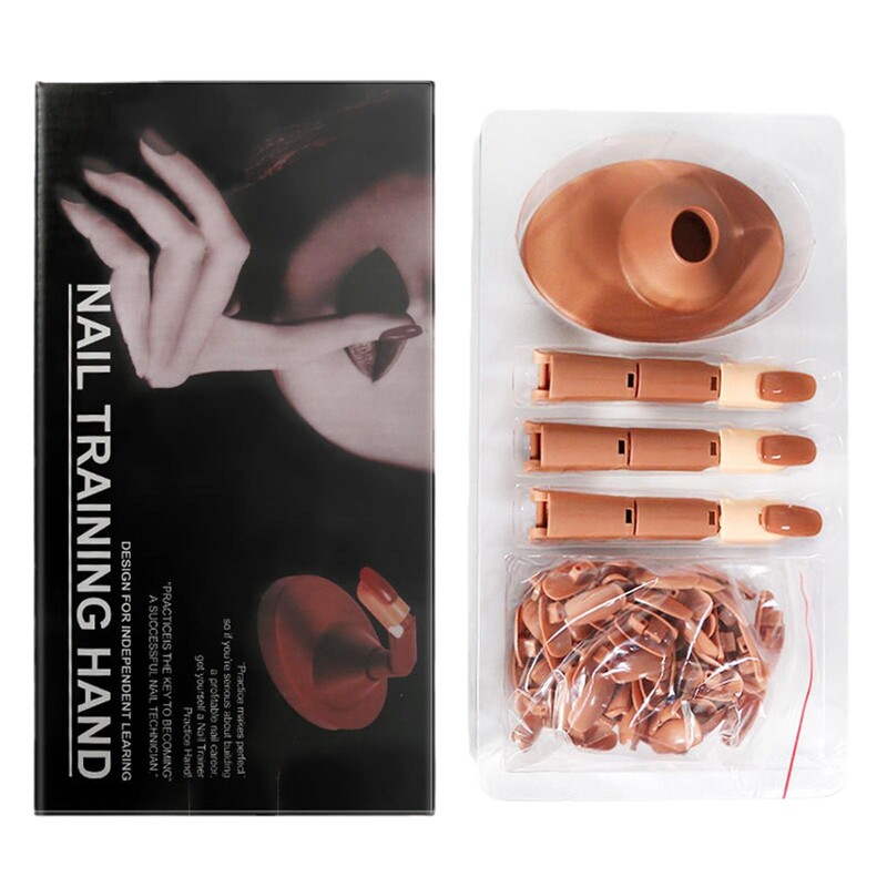 Cross-border nail practice mechanical artificial hand joint finger beginner practice activity finger belt base