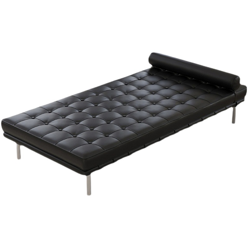 Italiano retro sofá cama de cuero modelo diseñador BarcelonaCouch moderno minimalista almuerzo reclinable