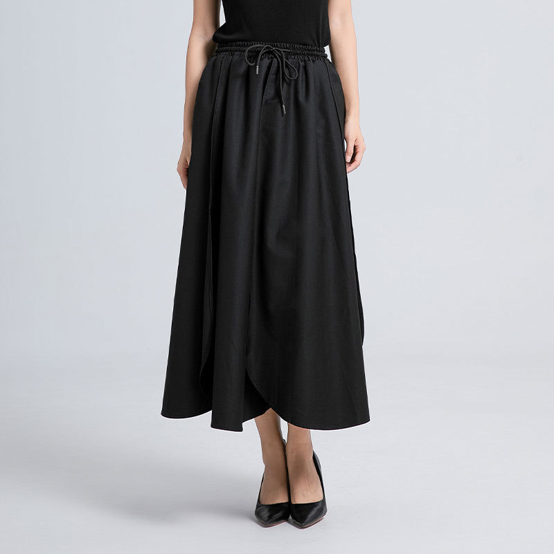2376 Dark Style Japanese Style Irregular Flower Bud Skirt Distinctive Stitching Elegant Fluffy High Waist A- Type Skirt