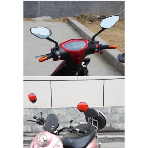 Electric Vehicle Modified Rearview Mirror, Universal Reversing Mirror for Scooter, Wide-Angle Reflector, 8/10mm Rearview Mirror