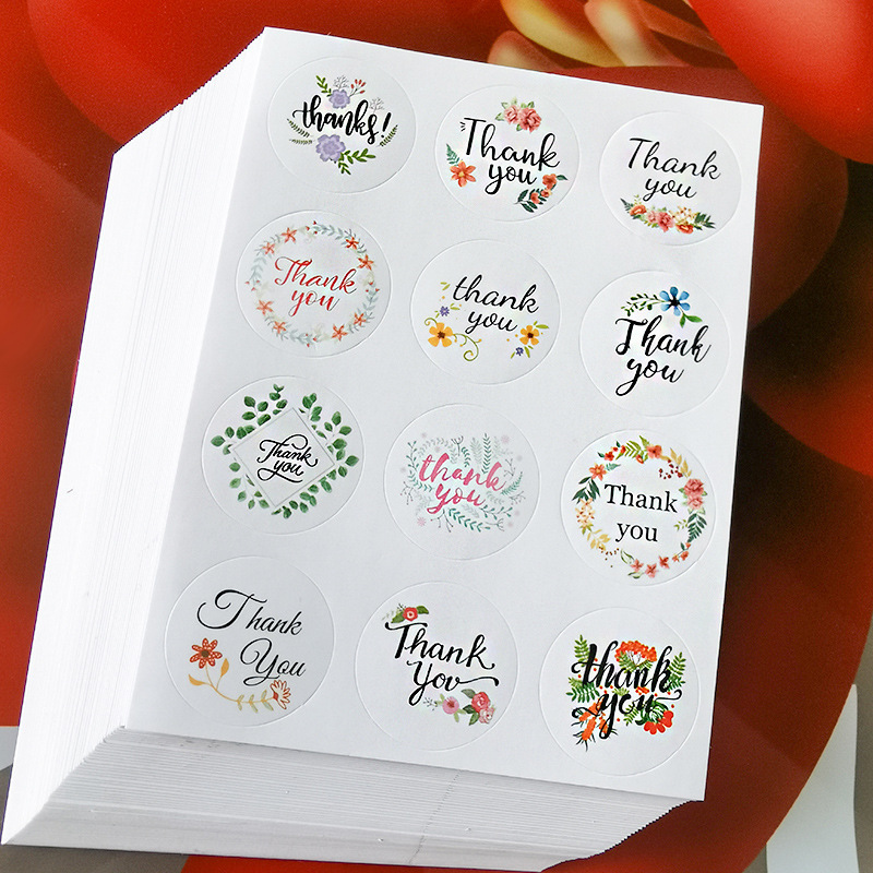 Sealing sticker THANK YOU hot sale THANK YOU round sealing sticker adhesive sticker