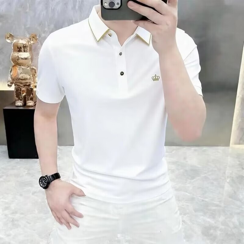 Adijia-3227 High-End New Summer Short-Sleeved Polot Shirt Men's Top Adijia-3227 High-End New Summer Short-Sleeved Polot Shirt Men's Top