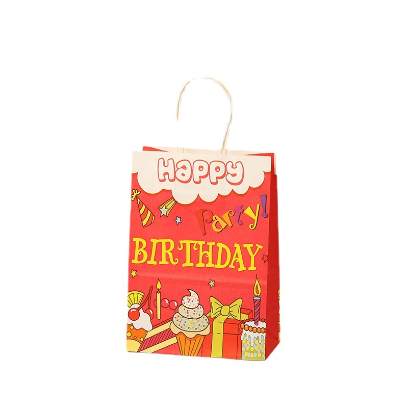 Bolsa de Regalo de Papel Kraft con Dibujos Animados, Ecológica, para Regalos de Cumpleaños y Fiestas Infantiles image 6
