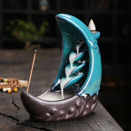 Cross-border Amazon best-selling ceramic sandalwood incense burner, creative indoor home decor, agarwood incense burner