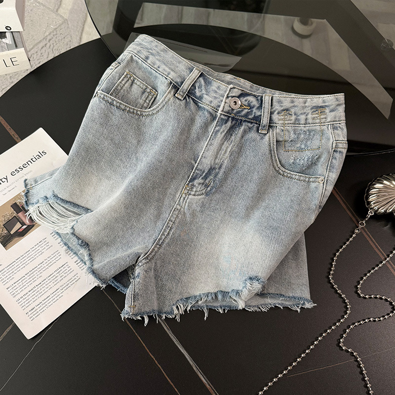 Women's Clothing Sweet Fashion Casual Suit For Women Summer New Round Neck Printed Embroidered T Shirt Loose Denim Shorts Two Piece Suit Trendy_ecoleips.com