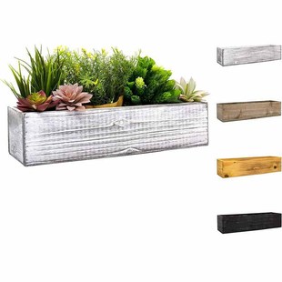 Customized Retro Wooden Storage Box Wooden Box Ornaments Household Rectangular Old Succulent Flower Pot Solid Wood Box Wholesale