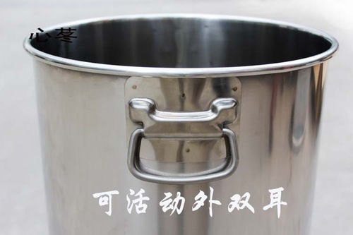 Stainless steel water storage bucket, pool bucket, food grade bucket, inner double ear bucket, household stainless steel bucket