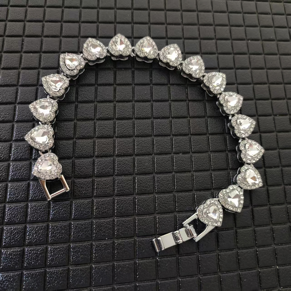 Collar de corazón con diamantes para hombre y mujer estilo hip hop_voghion.com