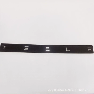 Car logo cover tailgate car logo tesla - tesla-silver