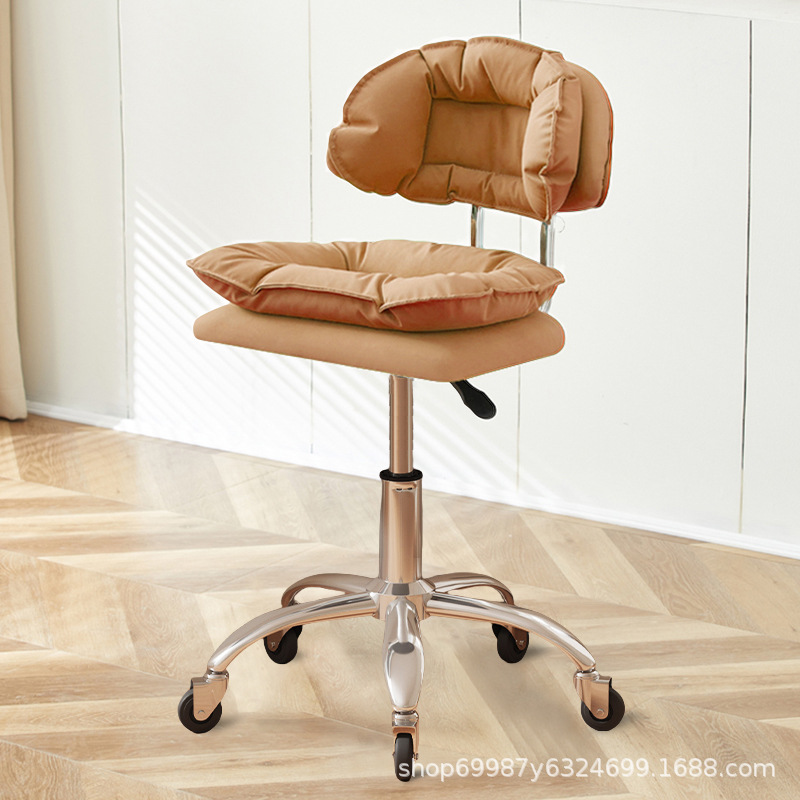 Silla de belleza, taburete especial para uñas y pestañas, respaldo de peluquería, silla elevable, taburete de tocador de dormitorio para niñas en casa