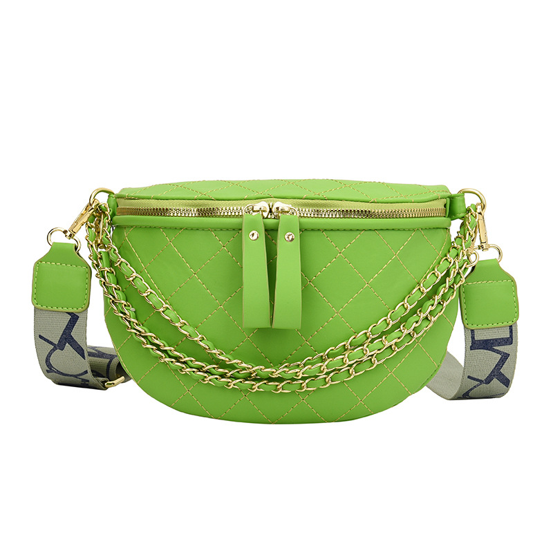 Modna torba na talię 2024 summr nw chain single crossbody, damska torba na klatkę piersiową, szeroki pasek na ramię, mobil phon coin_voghion.com