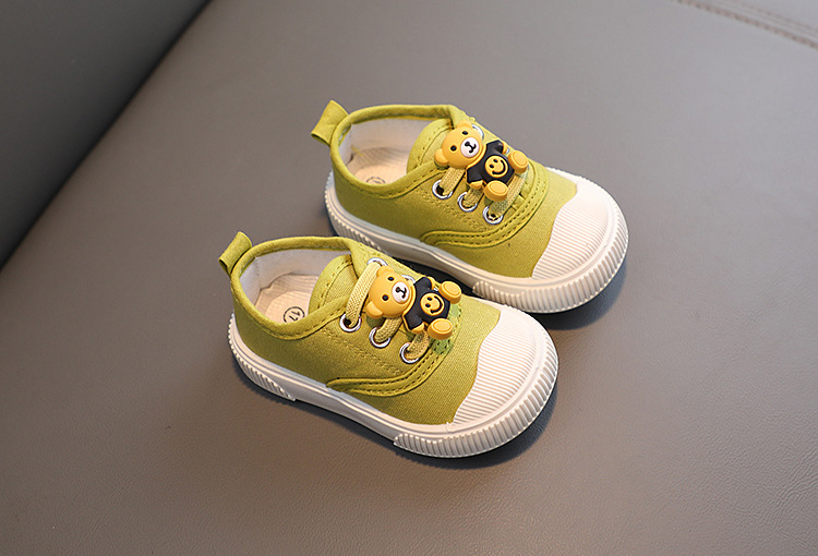 2022 Frühling Herbst Baby Cartoon Bär Weiche Sohle Walking für Jungen und Mädchen, Säuglingsschuhe, Segeltuchschuhe_voghion.com