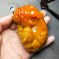 Резная ручная фигурка матери и ребенка из камня Шоушань, маленький орнамент Lucky Pixiu, игрушка Lucky Beast