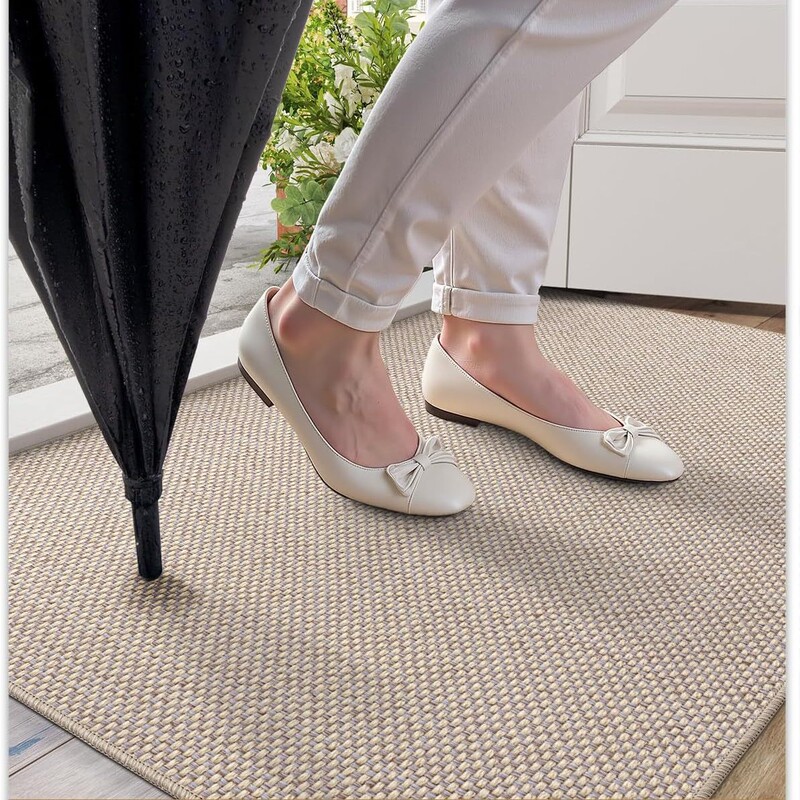 Cross-border Amazon imitation sisal entrance door mat, dust-removing, sand-scraping, easy-to-clean foot mat, non-slip rubber mat for the hallway Cross-border Amazon imitation sisal entrance door mat, dust-removing, sand-scraping, easy-to-clean foot mat, non-slip rubber mat for the hallway