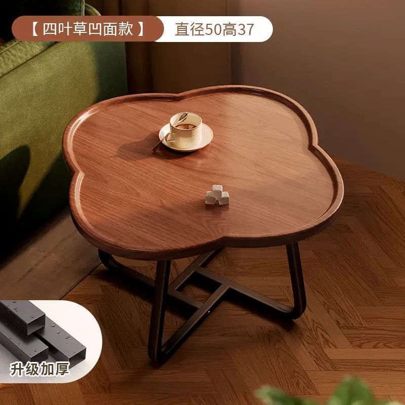 新しい四つ葉のクローバー小さなコーヒーテーブルクリアランスインスタイル小さなテーブルバルコニーテーブルお茶を飲む家庭用可動コーヒーテーブルテーブル|undefined