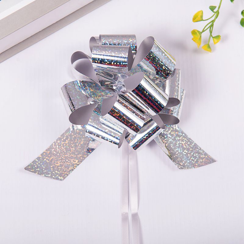 Comercio exterior transfronterizo 30 láser tridimensional bola flor Navidad regalo embalaje medio tirón flor cinta ventas directas de fábrica