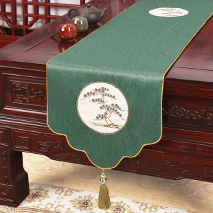 New Chinese Style Dining Table Flag, Living Room Simple Coffee Table Flag, Tv Cabinet Cover Cloth, Long Strip Fabric Bedside Towel