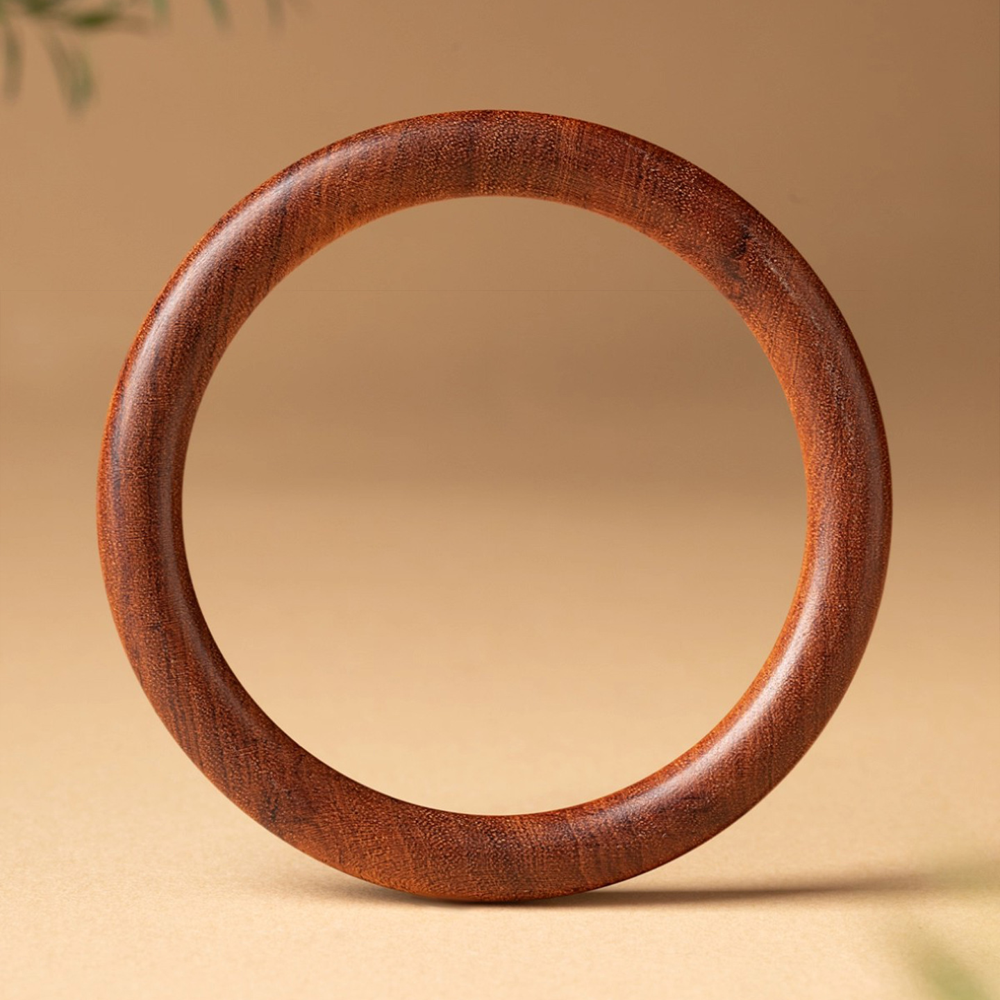 Natural Peach Wood Bracelet for Women, Sandalwood Redwood Round Plain Wooden Bracelet, Simple Chinese Style Imperial Concubine Bracelet, Light Luxury Cultural Jewelry