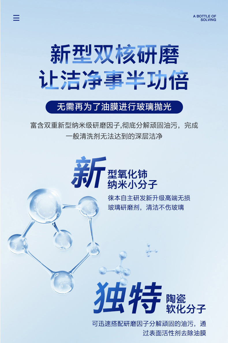 Car oil film glass cleaning emulsion window cleaning agent plastic glass universal removal chattering fast hand a generation of hair