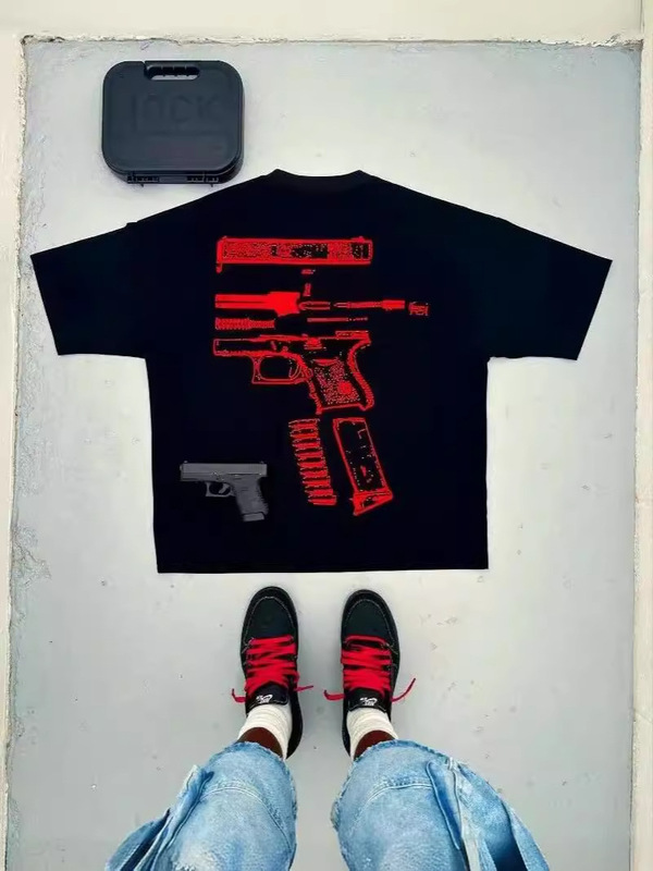 Men's T-Shirt Y2K Shirt Men's Harajuku Hip Hop in Our Trusted Graphic Print Crew Neck Cotton Oversized T-Shirt