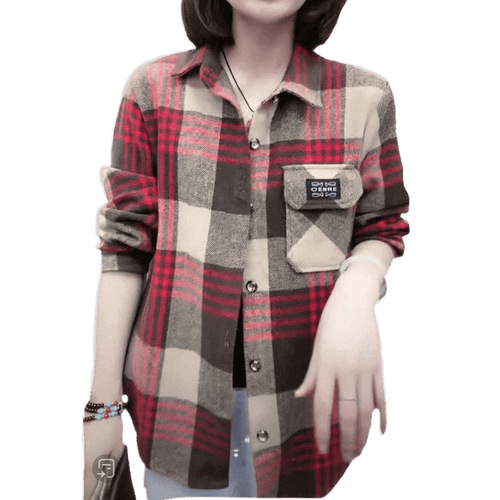 Special sale mom's plaid women's shirt, long-sleeved shirt, mid-spring and autumn new style, hot shirt, thin coat, women