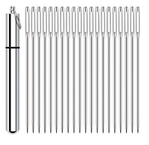 Aguja DE COSER DE ACERO INOXIDABLE ojo grande aguja de coser a mano aguja de bordado aguja puntiaguda aguja transparente botella de aguja traje de herramientas