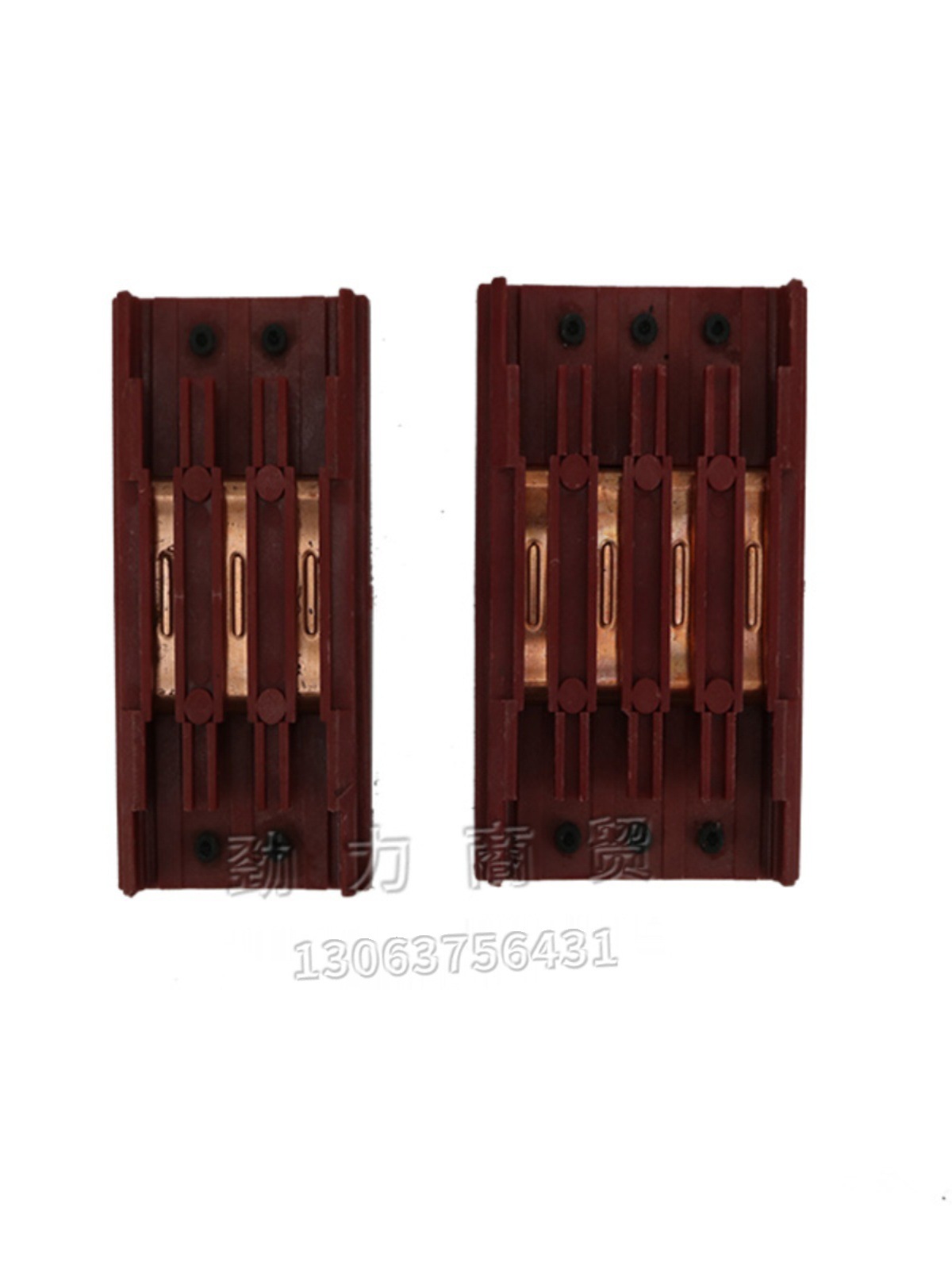 无接缝滑触线接头3/4P/6平方行车滑线中间供电器滑触线电源连接器