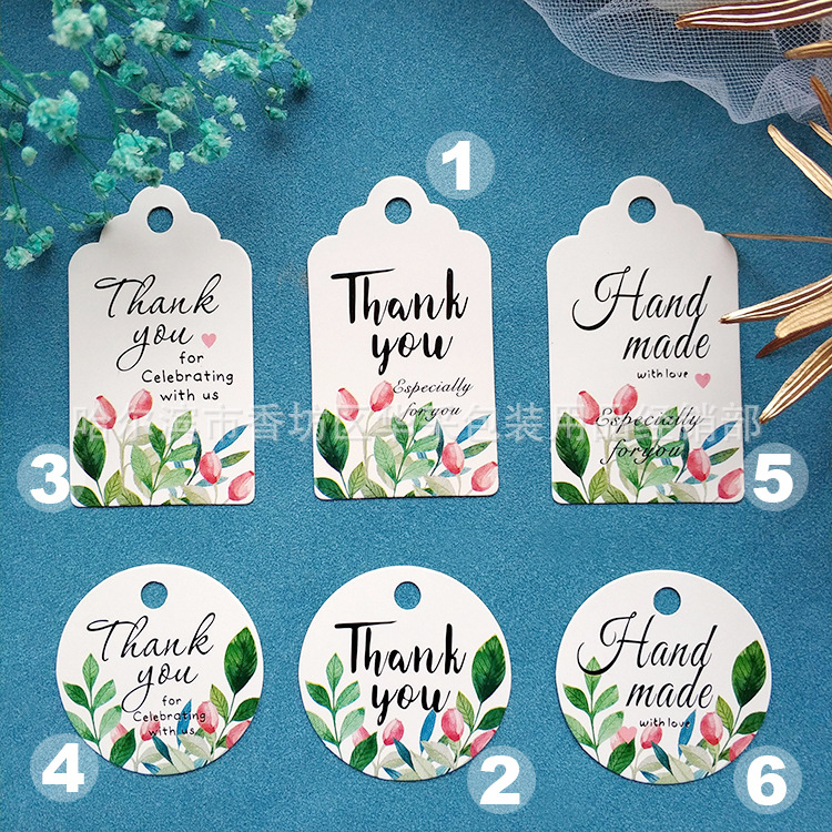 森系吊牌礼物礼品吊卡感谢thank you吊牌hand made手工diy吊牌