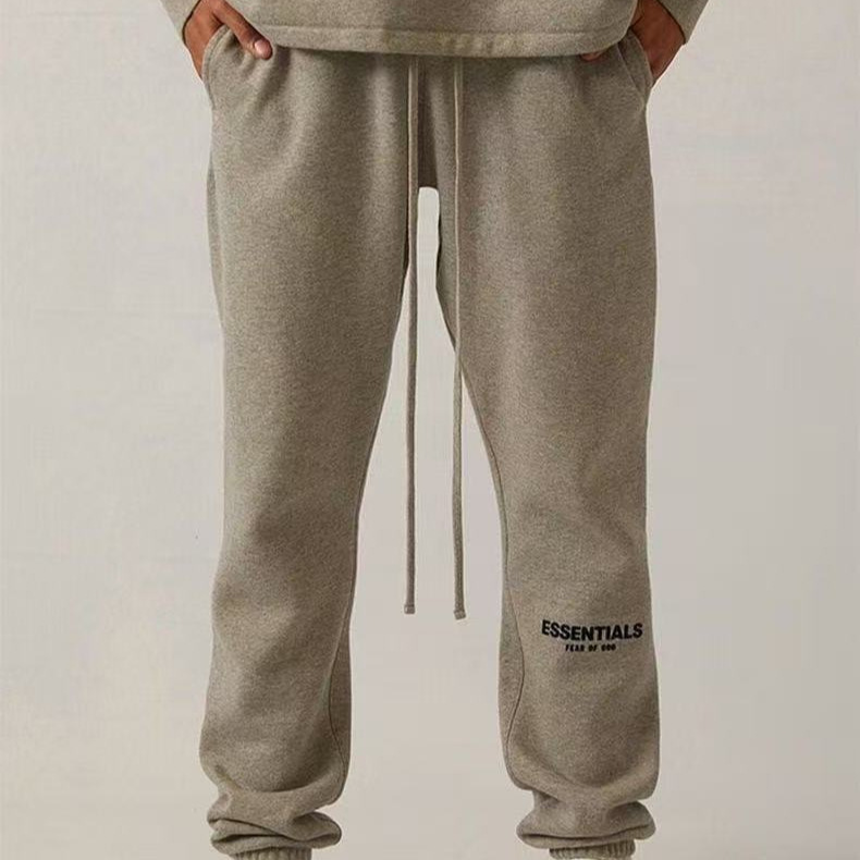 SS22-Essentials small logo flock print sweatpants, jogger pants, direct shipment from cross-border factory SS22-Essentials small logo flock print sweatpants, jogger pants, direct shipment from cross-border factory