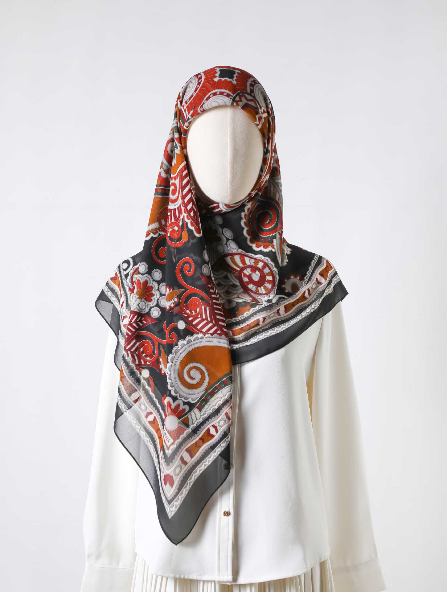 110 크리스탈 쉬폰 03 [블랙 레드]