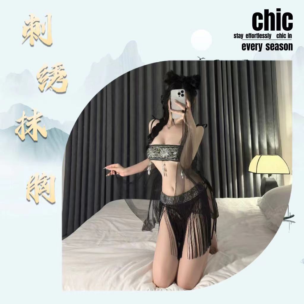 Miao-Style Roleplay Costume Set with Stockings and Ear Accessory — detail image 2