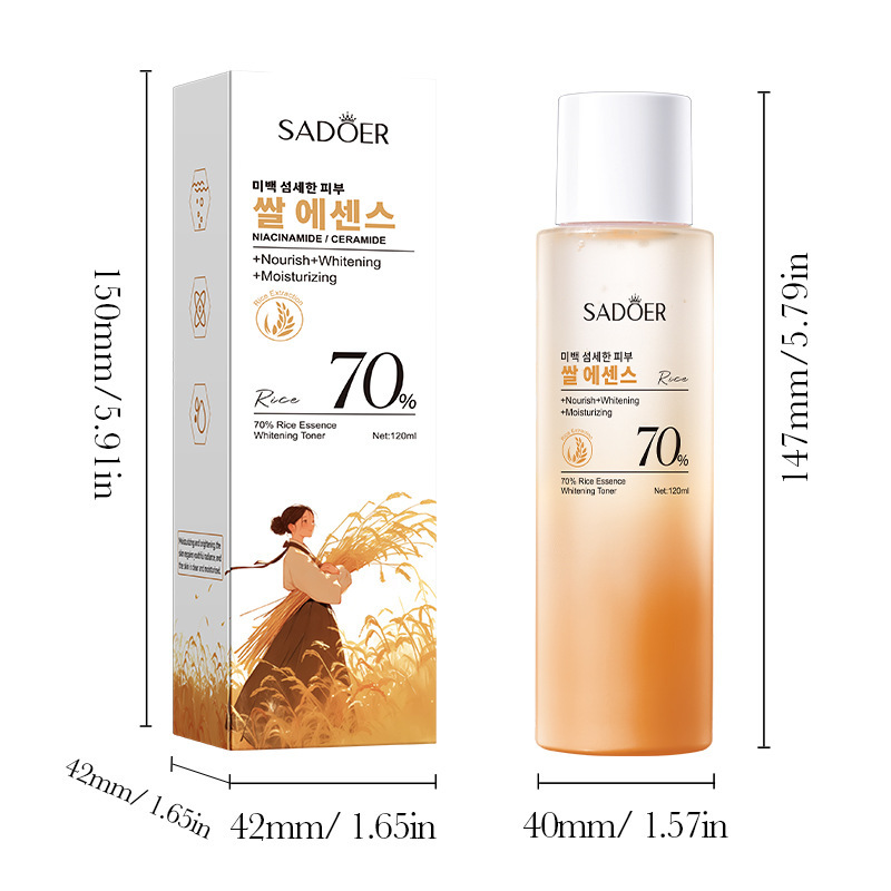 跨境大米美白爽肤水120ml 大米精华滋润保湿水外贸护肤品批发|undefined