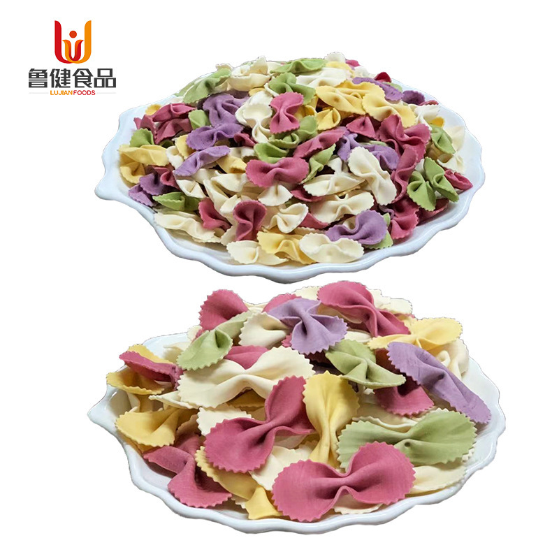 1.5kg / 2.5kg Full Box of Butterfly Noodles, Screw Shell Noodles, Multi-Flavor Fruit and Vegetable Noodles, Low-Salt Nutritional Luhan Butterfly Noodles