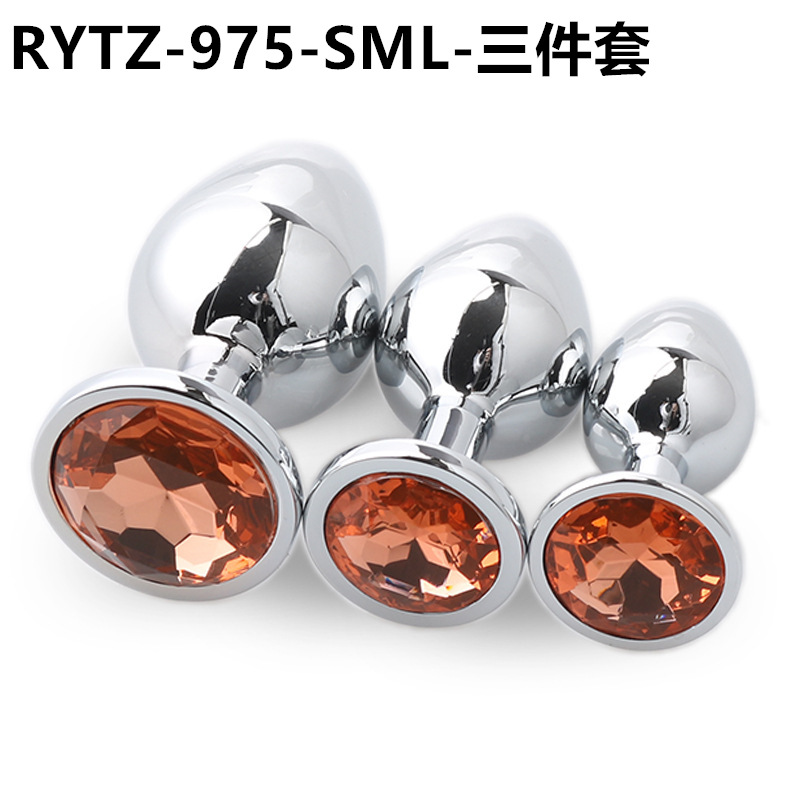 Volver corte metal anal plug adulto hombres y mujeres SM compartir masturbación clímax sexy anal plug adulto suministros pequeño mediano grande