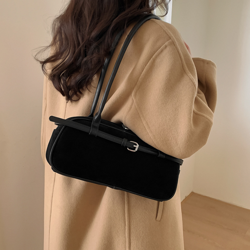 Meilad retro bolso de palo para mujeres otoño y invierno 2025, nuevo bolso coreano para viajar, bolso de hombro universal para la braza.