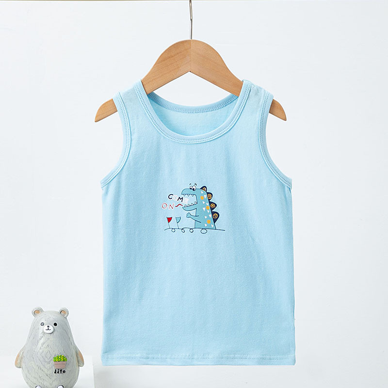 Vest, blue dinosaur